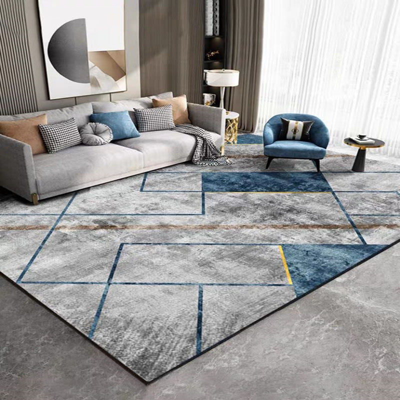 Vivolux | Nordic Wohnzimmerteppich Bunt Geometrisch Bedruckter Indoor-Teppich Rutschfeste Rückseite Haustierfreundlicher Teppich