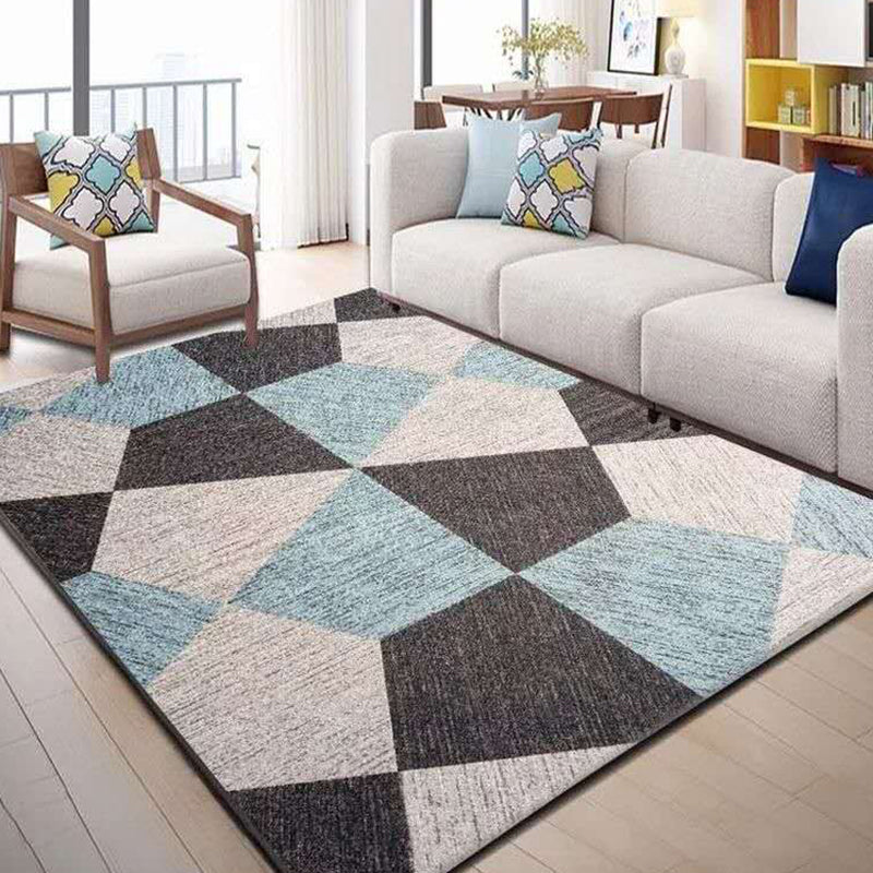 Vivolux | Nordic Wohnzimmerteppich Bunt Geometrisch Bedruckter Indoor-Teppich Rutschfeste Rückseite Haustierfreundlicher Teppich