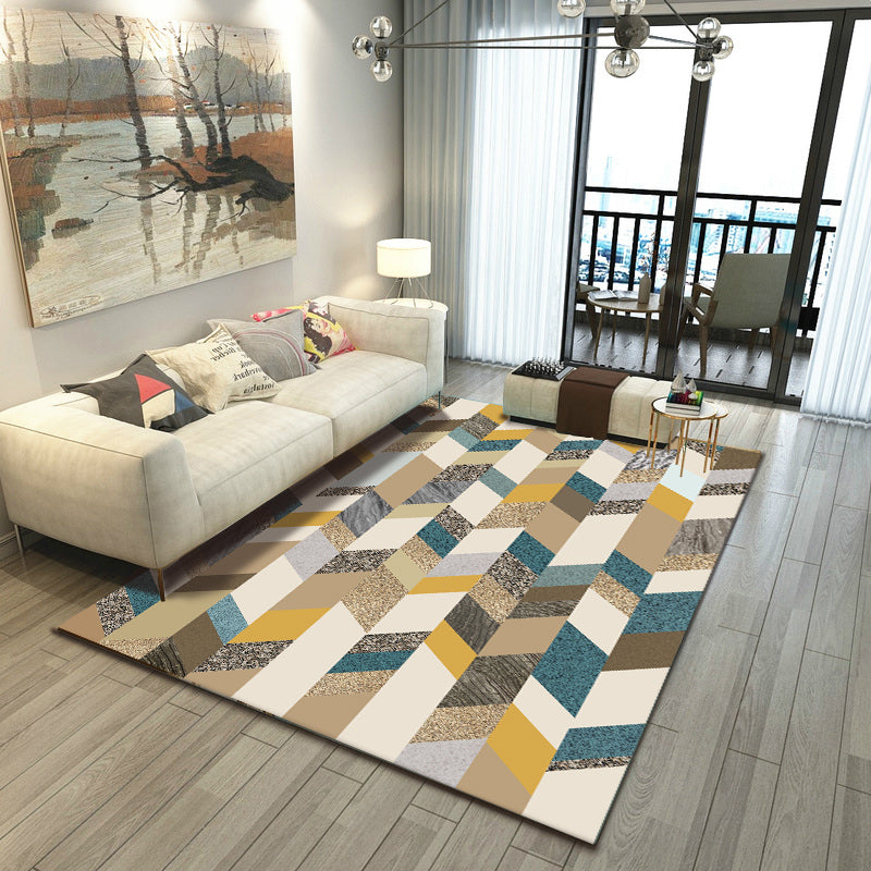 Vivolux | Ontspannend Woonkamer Tapijt Multi Color Geometrisch Patroon Gebied Tapijt Polypropyleen Antislip Achterkant Wasbaar Gebied Tapijt