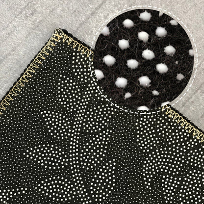 Vivolux | Nordic Geometric Gedruckter Teppich Schwarze Baumwollmischung Bereichsteppich Rutschfest Haustierfreundlich Pflegeleicht Innen Teppich für Wohnzimmer