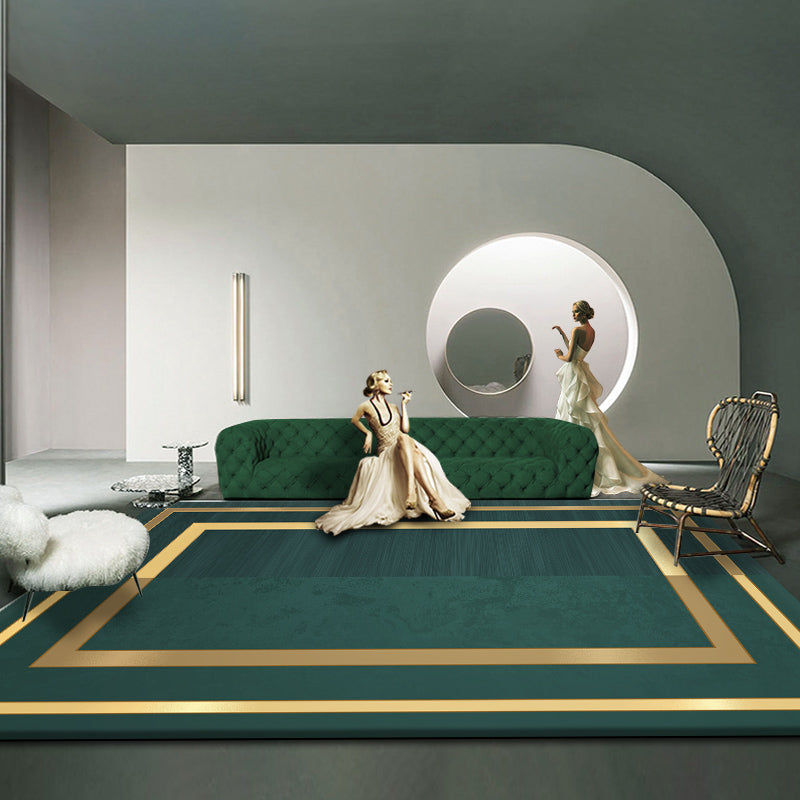 Vivolux | Multicolor geometrisch bedruckter Teppich Baumwollmischung Neuheit Teppich rutschfeste Rückseite haustierfreundlicher Innenbodenbelag für das Wohnzimmer