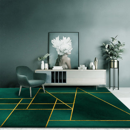 Vivolux | Multicolor geometrisch bedruckter Teppich Baumwollmischung Neuheit Teppich rutschfeste Rückseite haustierfreundlicher Innenbodenbelag für das Wohnzimmer