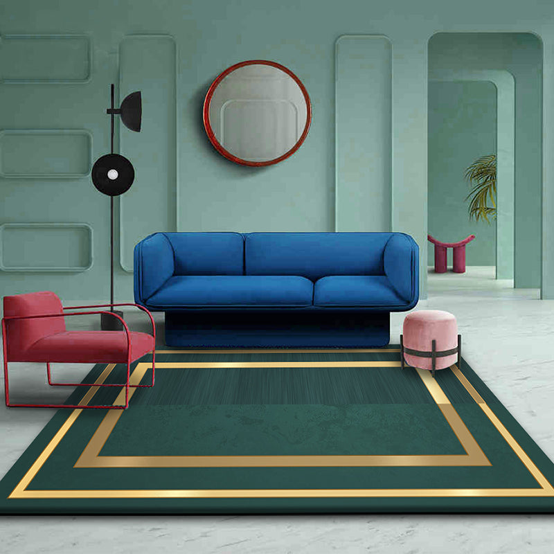 Vivolux | Multicolor geometrisch bedruckter Teppich Baumwollmischung Neuheit Teppich rutschfeste Rückseite haustierfreundlicher Innenbodenbelag für das Wohnzimmer