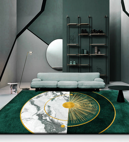 Vivolux | Multicolor geometrisch bedruckter Teppich Baumwollmischung Neuheit Teppich rutschfeste Rückseite haustierfreundlicher Innenbodenbelag für das Wohnzimmer