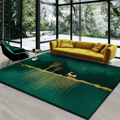 Vivolux | Multicolor geometrisch bedruckter Teppich Baumwollmischung Neuheit Teppich rutschfeste Rückseite haustierfreundlicher Innenbodenbelag für das Wohnzimmer