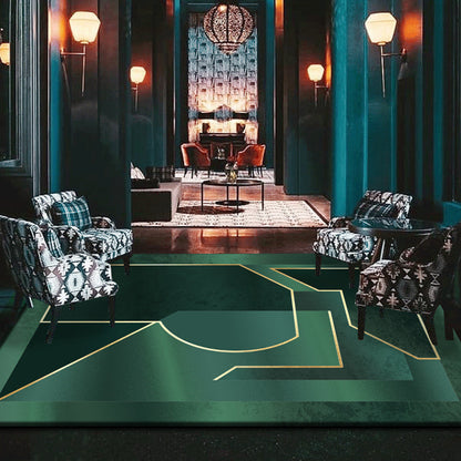 Vivolux | Multicolor geometrisch bedruckter Teppich Baumwollmischung Neuheit Teppich rutschfeste Rückseite haustierfreundlicher Innenbodenbelag für das Wohnzimmer