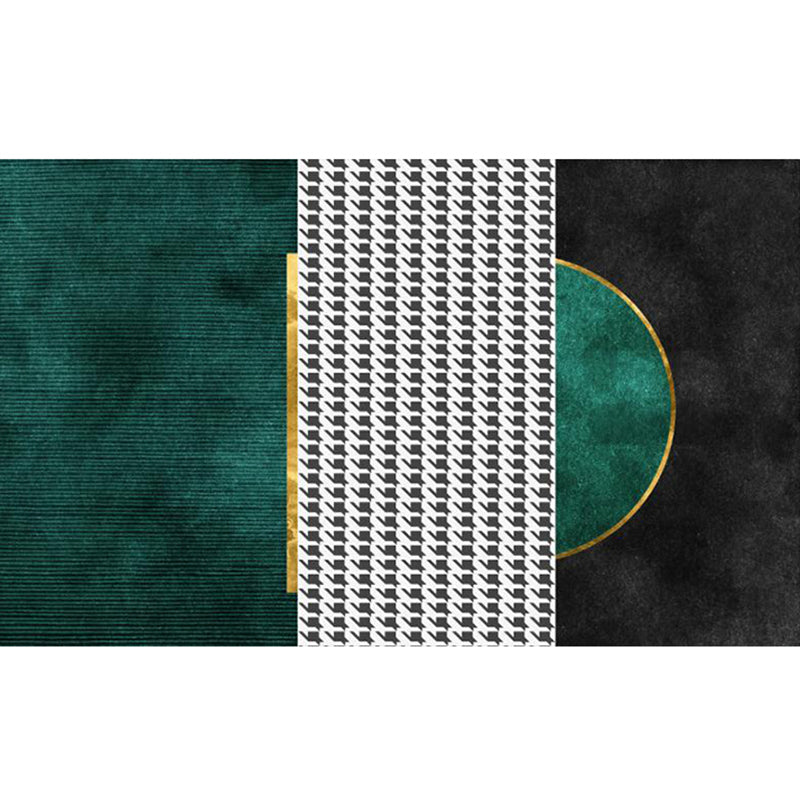 Vivolux | Multicolor moderner Teppich Polypropylen Geo-gedruckter Bereichsteppich mit rutschfester Rückseite fleckenresistenter Indoor-Teppich für das Wohnzimmer