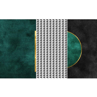 Vivolux | Multicolor moderner Teppich Polypropylen Geo-gedruckter Bereichsteppich mit rutschfester Rückseite fleckenresistenter Indoor-Teppich für das Wohnzimmer