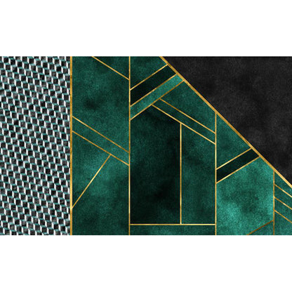 Vivolux | Multicolor moderner Teppich Polypropylen Geo-gedruckter Bereichsteppich mit rutschfester Rückseite fleckenresistenter Indoor-Teppich für das Wohnzimmer