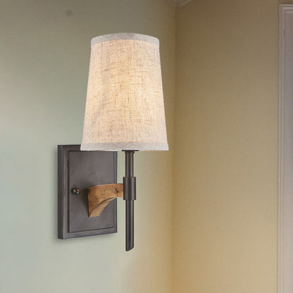 Vivolux | 1 Kopf Kerze/Kegel Wand Sconce Beleuchtung Retro Schwarz Metall Wandmontierte Lampe Ohne Schirm/mit Schirm