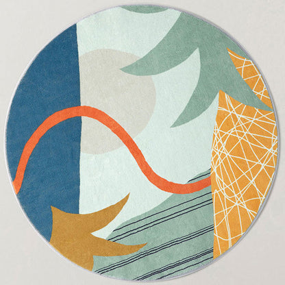 Vivolux | Multicolor Cartoon Muster Teppich Superfaser Lässiger Bereich Teppich Rutschfest Haustierfreundlich Pflegeleicht Innen Teppich für Kinder