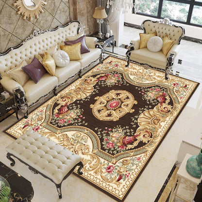 Vivolux | Multicolor Moderner Teppich Polyester Floral Gedruckter Teppich Anti-Rutsch-Rücken Fleckenresistenter Innen Teppich für das Wohnzimmer