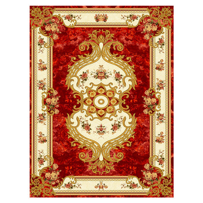 Vivolux | Multicolor novel carpet made of cotton blend with checkered pattern, non-slip, pet-friendly interior carpet for the living room