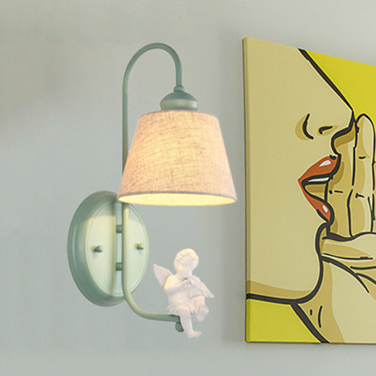 Vivolux | 1 Light Angel Wall Lights Light with Conical Shade Nordic Metal Wall Lamp in Green for Living Room