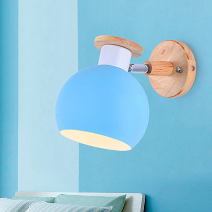 Vivolux | Draai-bare Metaal-sferische Wandlamp Kleuterklas 1 Licht Macaron Wandlamp