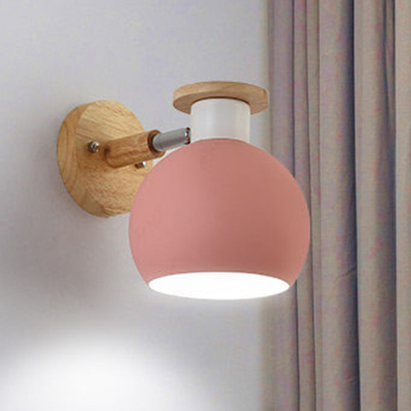Vivolux | Draai-bare Metaal-sferische Wandlamp Kleuterklas 1 Licht Macaron Wandlamp