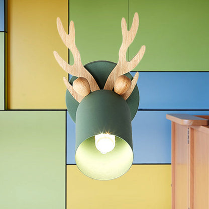 Vivolux | Noordse stijlvolle wandlicht met taps toelopende lampenkap 1 licht metalen wandlamp met takken voor woonkamer