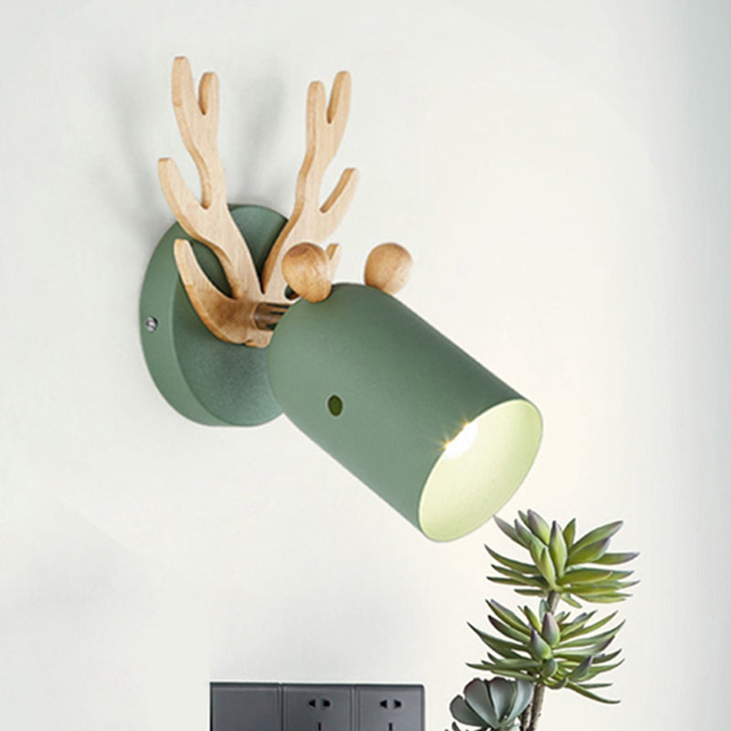Vivolux | Noordse stijlvolle wandlicht met taps toelopende lampenkap 1 licht metalen wandlamp met takken voor woonkamer