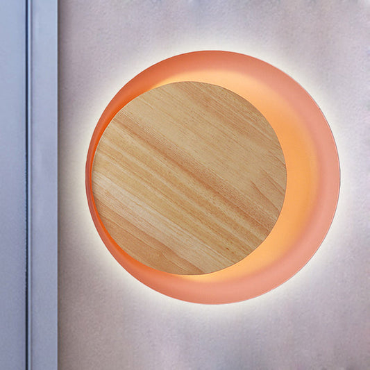 Vivolux | Roze Eclipse View Wandlamp Macaron Loft Hout LED Wandlamp voor Trap Badkamer