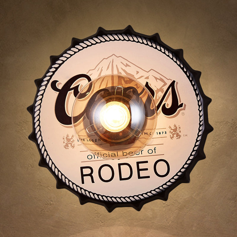 Vivolux | Antike Stil LED Wandleuchte Flaschendeckel Form Metall Wandlicht für Restaurant Bar