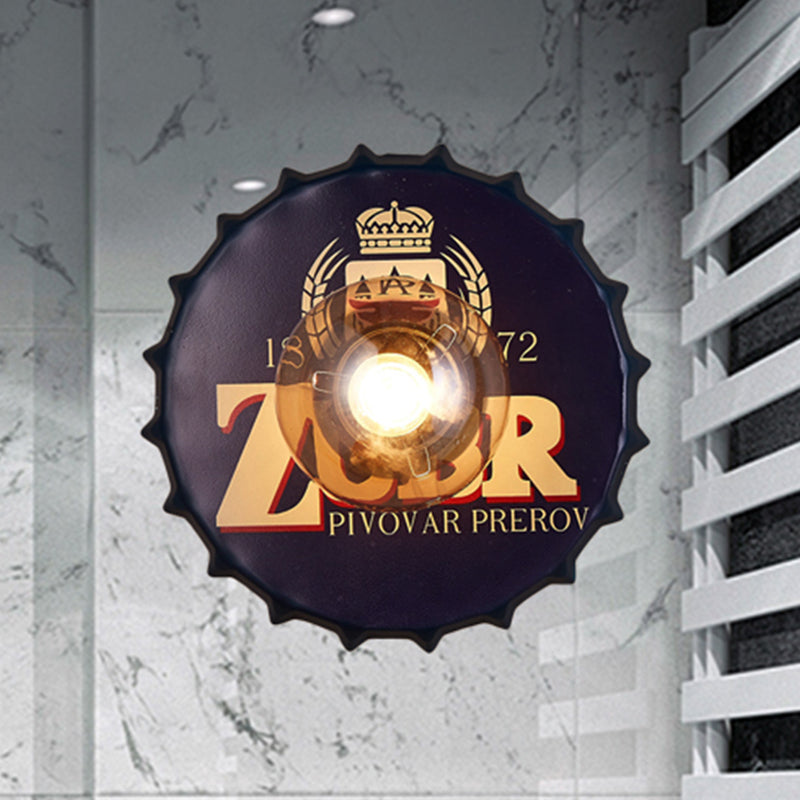 Vivolux | Antike Stil LED Wandleuchte Flaschendeckel Form Metall Wandlicht für Restaurant Bar