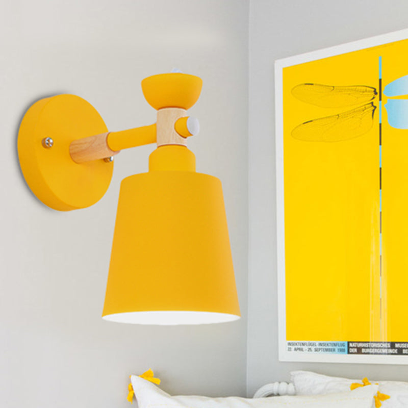 Vivolux | Draaibare Noordse Stijl Wandlamp met Emmer Eén Licht Metaal Wandlamp voor Volwassen Slaapkamer