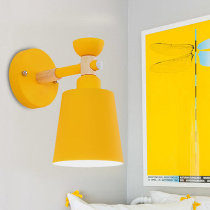 Vivolux | Draaibare Noordse Stijl Wandlamp met Emmer Eén Licht Metaal Wandlamp voor Volwassen Slaapkamer