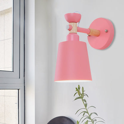 Vivolux | Draaibare Noordse Stijl Wandlamp met Emmer Eén Licht Metaal Wandlamp voor Volwassen Slaapkamer