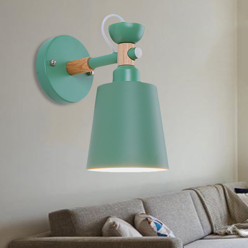 Vivolux | Draaibare Noordse Stijl Wandlamp met Emmer Eén Licht Metaal Wandlamp voor Volwassen Slaapkamer