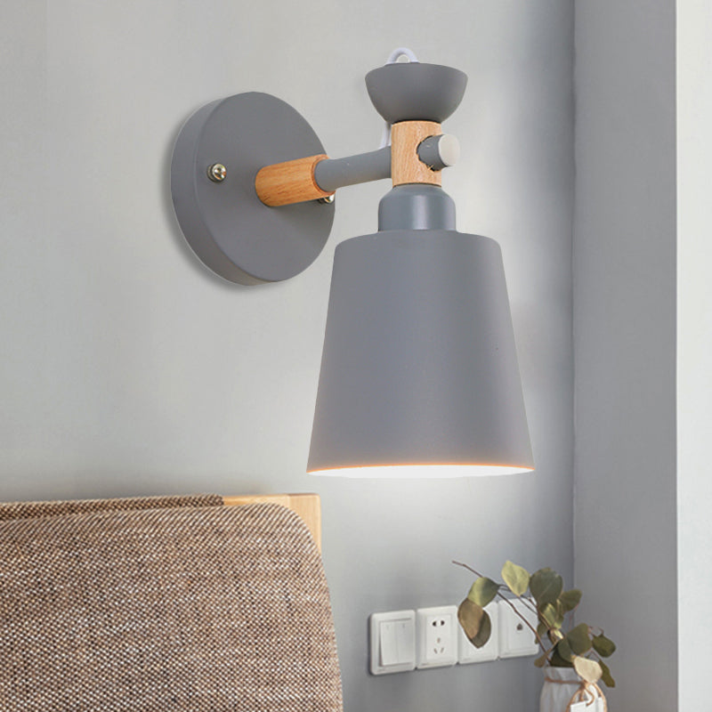 Vivolux | Draaibare Noordse Stijl Wandlamp met Emmer Eén Licht Metaal Wandlamp voor Volwassen Slaapkamer