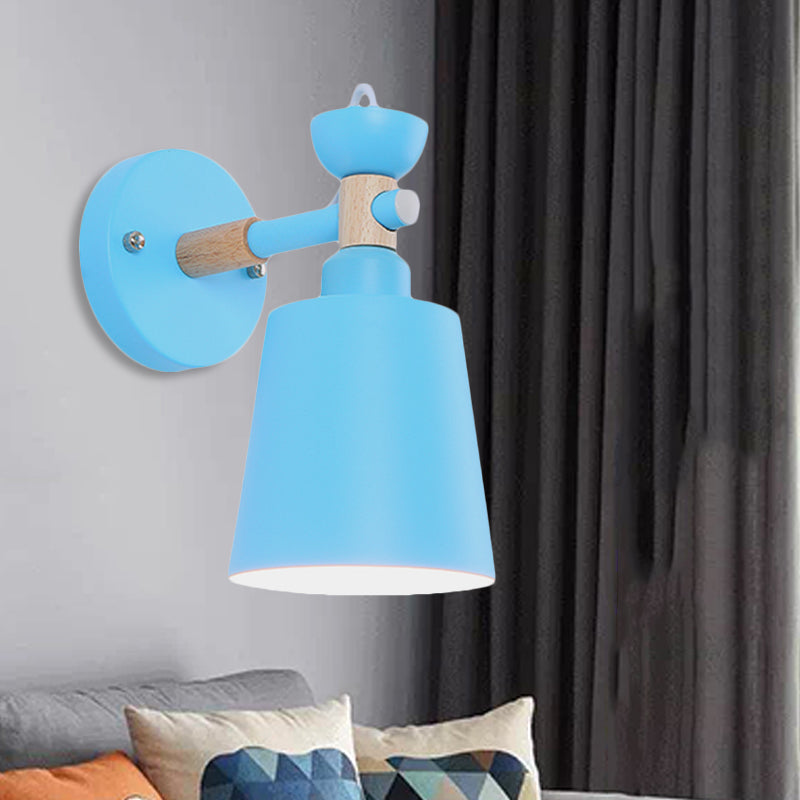 Vivolux | Draaibare Noordse Stijl Wandlamp met Emmer Eén Licht Metaal Wandlamp voor Volwassen Slaapkamer