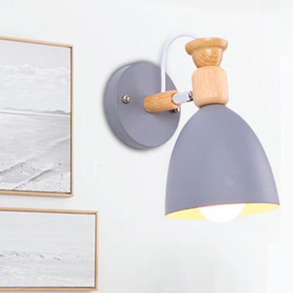 Vivolux | Nordic Stijlvolle Koepel Wandlamp Draaibaar Metaal Één Gloeilamp Ondertoon Wandlamp voor Kleuterschool