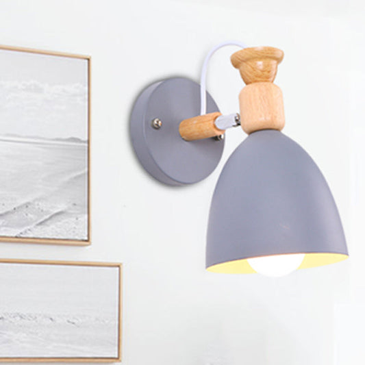 Vivolux | Nordic Stijlvolle Koepel Wandlamp Draaibaar Metaal Één Gloeilamp Ondertoon Wandlamp voor Kleuterschool