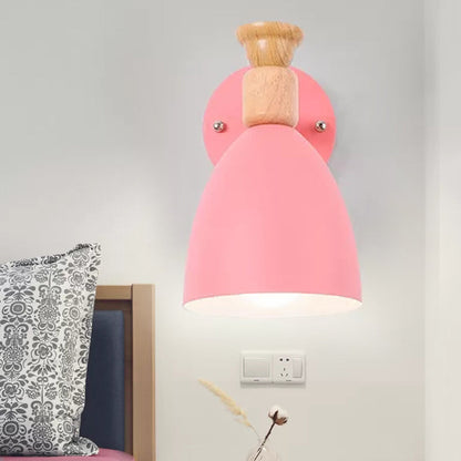 Vivolux | Nordic Stijlvolle Koepel Wandlamp Draaibaar Metaal Één Gloeilamp Ondertoon Wandlamp voor Kleuterschool