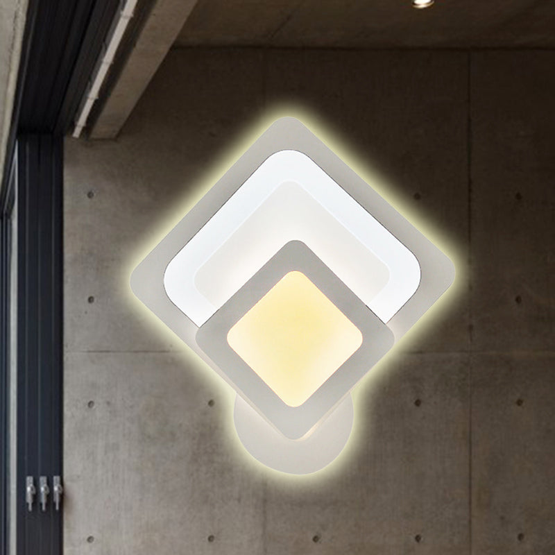 Vivolux | Moderne Weiße LED-Wandleuchte Schmale Panel-Acryl-Wandleuchte für Schlafzimmer Wohnzimmer