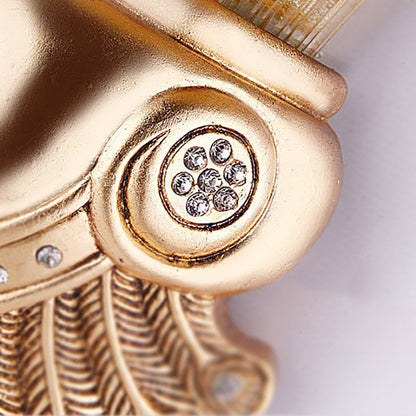 Vivolux | Amber Flared Wandlampe Antik Prismenglas 1 Licht Schlafzimmer Wandleuchte mit Gold Pfauen Schwanz Basis, 10"/13" Breit