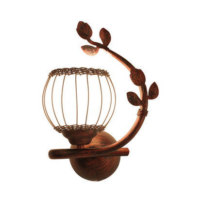 Vivolux | 1 Licht Schlafzimmer Wandmontierte Lampe Rustikaler Dunkles Holz Wandlampe mit Kugel Milchglas Schirm, Rechts/Links