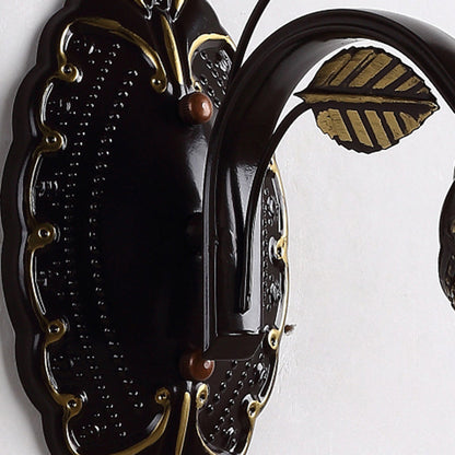 Vivolux | 1 Licht Milchglas Wandleuchte Rustikal Schwarz Glockenförmige Wohnzimmer Wandleuchte Beleuchtungseinrichtung