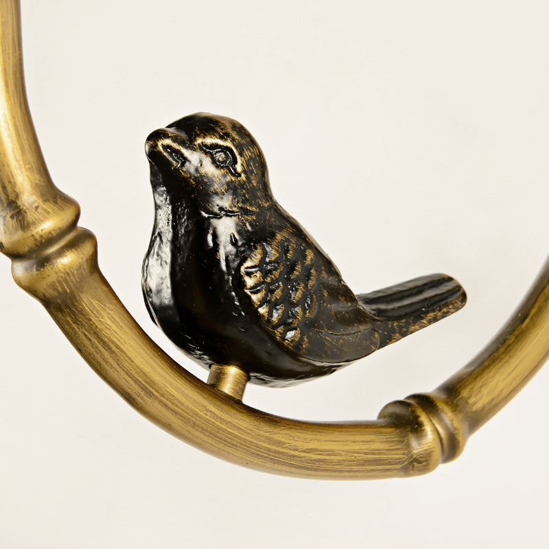 Vivolux | 1 Licht Wandlamp Country Cone Stoffen Wandlamp in Wit met Messing Metalen Achterplaat