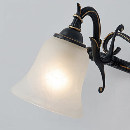 Vivolux | Frosted Glass Bronze Wandlamp Bel 2/3 Lichten Traditionele Wandgemonteerde Vanity Licht voor Badkamer