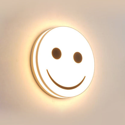 Vivolux | Runde Flächenleuchte mit Smile Emoji LED Mini Einbaulampe mit Acrylschirm