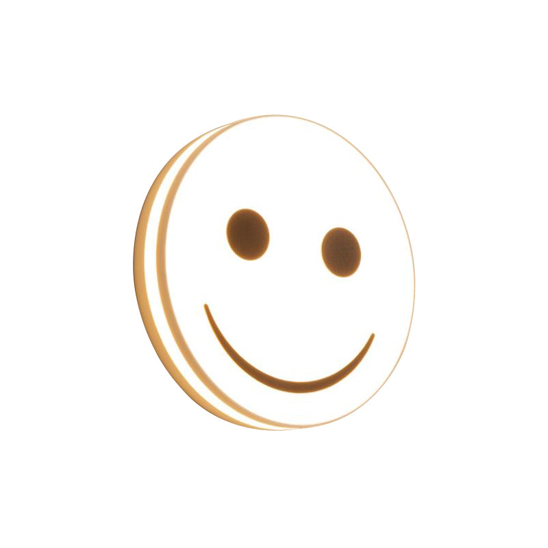 Vivolux | Runde Flächenleuchte mit Smile Emoji LED Mini Einbaulampe mit Acrylschirm