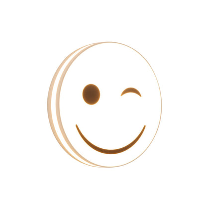 Vivolux | Runde Flächenleuchte mit Smile Emoji LED Mini Einbaulampe mit Acrylschirm