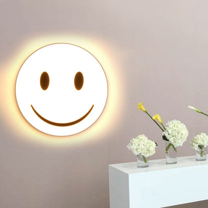 Vivolux | Runde Flächenleuchte mit Smile Emoji LED Mini Einbaulampe mit Acrylschirm