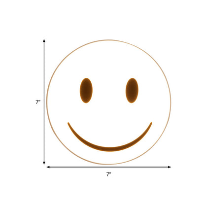 Vivolux | Runde Flächenleuchte mit Smile Emoji LED Mini Einbaulampe mit Acrylschirm