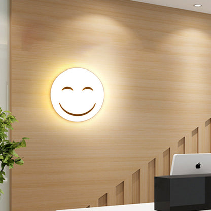 Vivolux | Runde Flächenleuchte mit Smile Emoji LED Mini Einbaulampe mit Acrylschirm