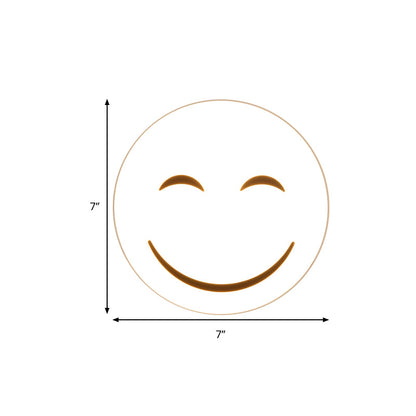 Vivolux | Runde Flächenleuchte mit Smile Emoji LED Mini Einbaulampe mit Acrylschirm