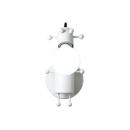 Vivolux | Open Bulb Verstelbare Wandlamp Modernistisch Metaal 1 Hoofd Wandmontage Verlichting in Grijs/Wit/Groen