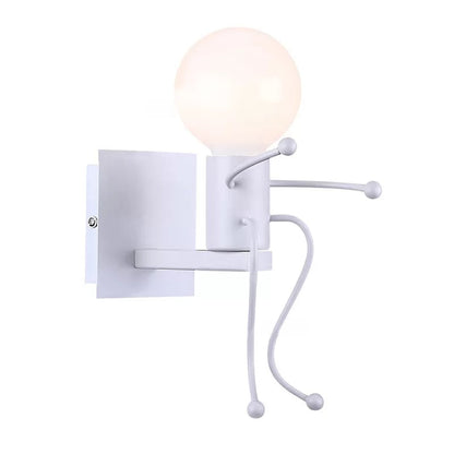 Vivolux | Zittende Mensen Vormige Wandlamp Eentje Bulb Moderne Stijl Metaal Nachtlamp voor Slaapkamer