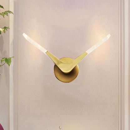 Vivolux | V-vormige metalen wandlamp Simpliciteit gouden LED wandmontage lichtarmatuur in warm/wit licht